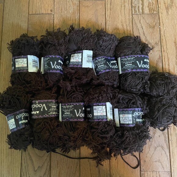 10+ Small Skeins Patons Voodoo Novelty Yarn - Color Earth - 33 yds ea. - Picture 1 of 1